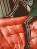 Close up of charming black silk stockings in the KTV box of SSA silk society vol.0019(19)