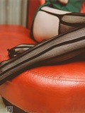 Close up of charming black silk stockings in the KTV box of SSA silk society vol.0019(43)