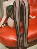 Close up of charming black silk stockings in the KTV box of SSA silk society vol.0019(47)