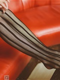 Close up of charming black silk stockings in the KTV box of SSA silk society vol.0019(59)