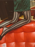 Close up of charming black silk stockings in the KTV box of SSA silk society vol.0019(62)