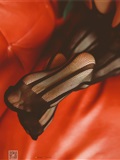 Close up of charming black silk stockings in the KTV box of SSA silk society vol.0019(86)