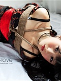 Japanese doll taboo love rope art in sunshine room(30)