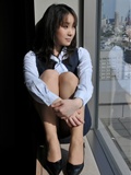 Aoyama Weiyang 23 year old office lady Japan AV women's sexy uniform stockings(15)