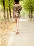 [AISs love silk] silk stockings leg beauty shoot no.016 the feeling of silk feet on the road(20)