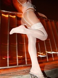 [AISs love silk] silk stockings leg shooting no.020 night shooting white conjoined stockings(65)