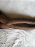 Dancing silk stockings in bed(53)