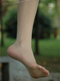 Flesh colored silk stockings and beautiful feet(72)
