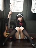 Silk stockings beauty guitar campus cosplay(14)