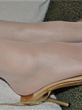 Close up of high heel silk feet (3) golden melody No.164(9)