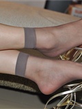 Close up of high heel silk feet (5) grey silk No.165(9)