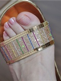 In summer. Refreshing and beautiful (golden slippers) Fanny HD silk feet(33)