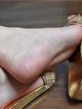 In summer. Refreshing and beautiful (golden slippers) Fanny HD silk feet(36)