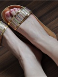 In summer. Refreshing and beautiful (golden slippers) Fanny HD silk feet(38)