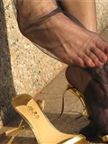 Simple feelings winding (gold high heel pure silk) Fanny high definition silk feet(12)