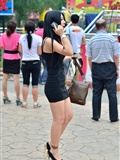 [户外街拍] 2013.09.11 超黑短裙包臀高跟美女(9)