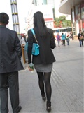 [outdoor Street Photo] meet long legged black silk beauty(12)