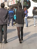 [outdoor Street Photo] meet long legged black silk beauty(1)