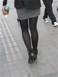 [outdoor Street Photo] meet long legged black silk beauty(2)