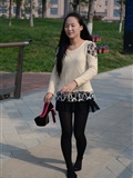 [outdoor Street Photo] 2013.11.25 skirt, stockings and high heel sister(12)