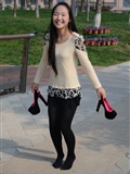[outdoor Street Photo] 2013.11.25 skirt, stockings and high heel sister(19)