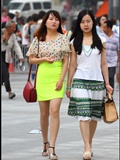 [outdoor Street Photo] on September 23, 2013, the thigh high heels under the yellow skirt are very attractive(4)