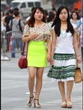 [outdoor Street Photo] on September 23, 2013, the thigh high heels under the yellow skirt are very attractive(13)