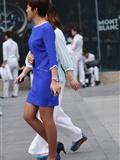 [outdoor Street Photo] 2013.11.29 short hair blue skirt coffee stockings elite girl(7)