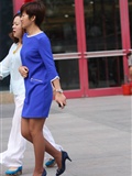 [outdoor Street Photo] 2013.11.29 short hair blue skirt coffee stockings elite girl(12)