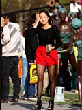 [outdoor Street Photo] beautiful Korean black silk girl Meiji on September 12, 2013(9)