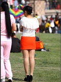 [outdoor Street Photo] 2013.09.25 orange and white dresses are so charming(1)