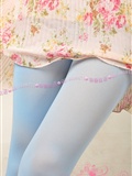 American grey silver super thin pantyhose Roman high heel soft mesh blue sky white cloud silk enjoy space(20)