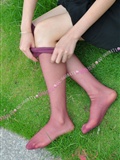 Wine red silk stockings quiet silk language silk stockings set picture super cool and fresh cored silk pantyhose(5)