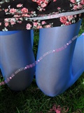 Silent silk language silk stockings set picture super cool and fresh cored silk pantyhose (blue)(31)
