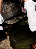 [ligui] beautiful and beautiful silk stockings, exotic scenery, beautiful foot(19)