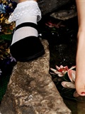 [ligui] beautiful and beautiful silk stockings, exotic scenery, beautiful foot(21)