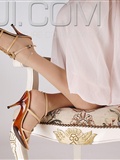 Model's silk stockings model's high-heeled white Satchel(1)