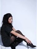 Li cabinet Li Gui black silk beauty new beauty model Wang Yu silk stockings beauty model(23)