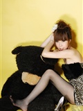 与小熊玩偶之间的黑丝摩登秀model：vicky 丽柜ligui模特(8)