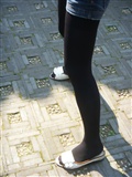 [outdoor Street Photo] on August 6, 2013, I met a beautiful black silk girl in the park(7)