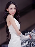 Guangzhou International Auto Show Booth series: the attraction of motorcycle beauty in blue(1)