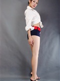 Keyi hot pants, Jiaqi maid in white, Xiaoyao pattern women's model photo(4)