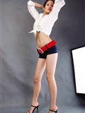 Keyi hot pants, Jiaqi maid in white, Xiaoyao pattern women's model photo(5)