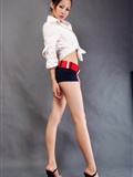 Keyi hot pants, Jiaqi maid in white, Xiaoyao pattern women's model photo(7)