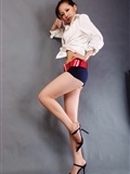 Keyi hot pants, Jiaqi maid in white, Xiaoyao pattern women's model photo(9)