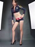 [picturing VIP] Xiaoqian's military uniform girl Xiaoye pink Qipao Shanshan short military uniform silk stockings set(4)