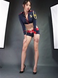 [picturing VIP] Xiaoqian's military uniform girl Xiaoye pink Qipao Shanshan short military uniform silk stockings set(6)