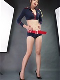 [picturing VIP] Xiaoqian's military uniform girl Xiaoye pink Qipao Shanshan short military uniform silk stockings set(10)