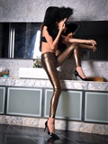 [silk dance] in August 2012, three sets of No.527 tight gold leopard print imitation leather pants are very sexy(25)