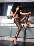 [silk dance] in August 2012, three sets of No.527 tight gold leopard print imitation leather pants are very sexy(36)